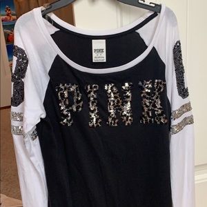 Sparkly cute victoria secret pink top